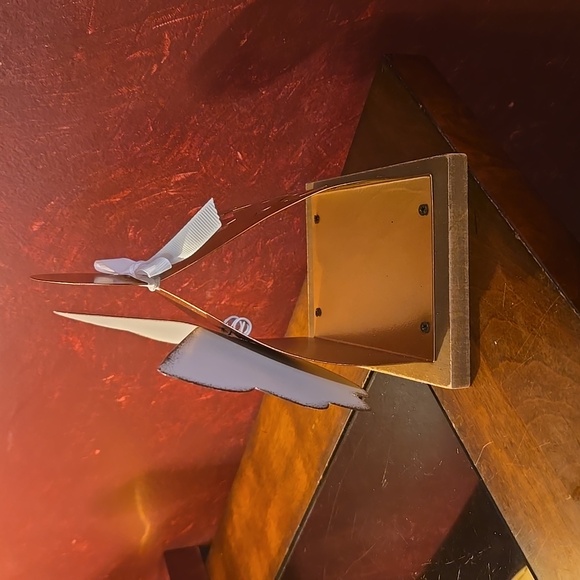 Young's Inc.Tin Tabletop Christmas Angel "Believe" Laser Cut Design Candleholder - Picture 7 of 9